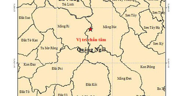 Liên tiếp 6 trận động đất tại Quảng Ngãi, có trận 4 độ