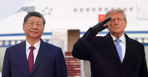 Tổng thống Mỹ Trump ra tận đường băng đón Chủ tịch Trung Quốc Tập Cận Bình