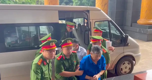 Cảnh sát dẫn giải đồng phạm của cựu Bộ trưởng Nguyễn Thị Kim Tiến đến tòa