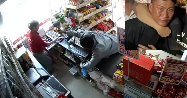 Bắt tên cướp dùng dao uy hiếp nhân viên siêu thị ở Hà Nội