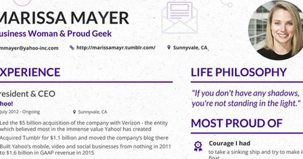 marissa mayer one page cv word download template