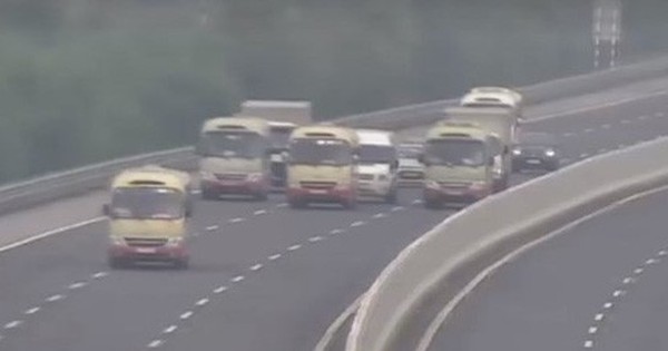 Xác minh 3 xe khách dàn hàng ngang trên cao tốc Hà Nội – Hải Phòng
