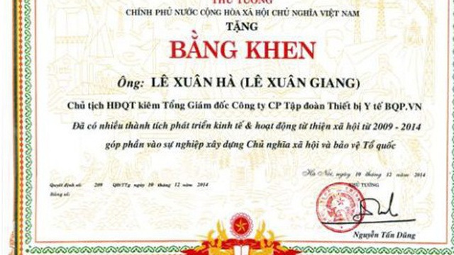 Kiến nghị làm rõ vụ nhà sư làm giả bằng khen của nguyên Thủ tướng Nguyễn Tấn Dũng