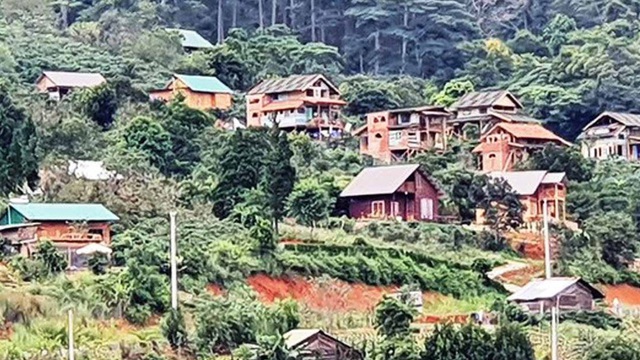 Tháo dỡ 12 căn nhà kiên cố tại ngôi làng 'mọc' chui trên đất rừng
