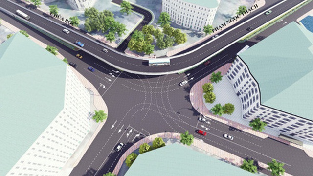 Hà Nội xây cầu vượt nút giao Chùa Bộc - Phạm Ngọc Thạch, dự kiến hoàn thành tháng 6/2022