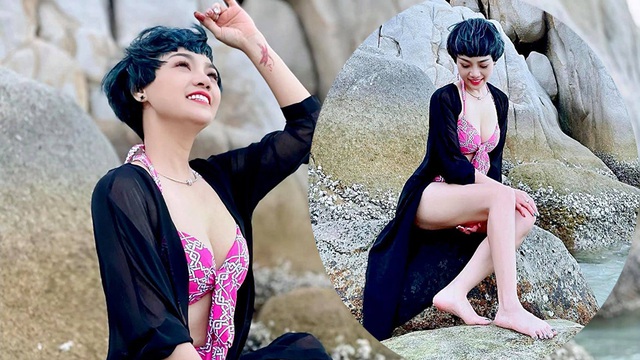 Ngọc Khuê khoe vẻ gợi cảm ở tuổi 38 với bikini