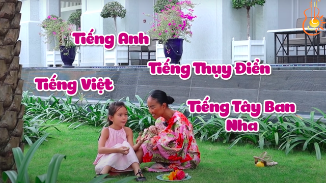 Đoan Trang dạy con 7 tuổi nói 4 thứ tiếng: "Ba mẹ không được nói tiếng Việt chêm tiếng Anh"