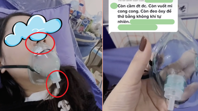 Cô gái gây tranh cãi khi quay video ốm nặng, thở không ra hơi nhưng mũi lại nằm ngoài mặt nạ trợ thở đang không gắn dây
