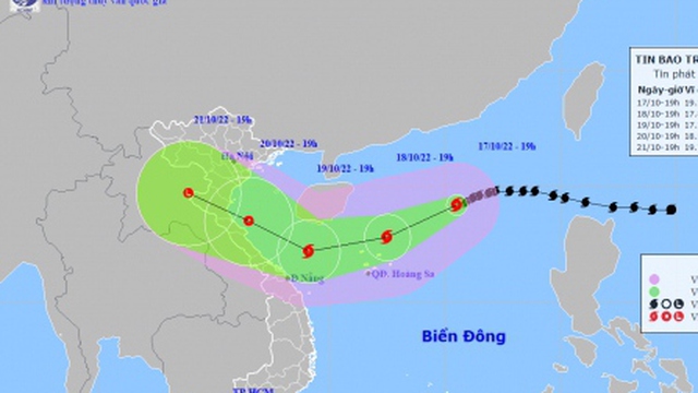 Bão số 6 mạnh lên cấp 13, hướng về quần đảo Hoàng Sa