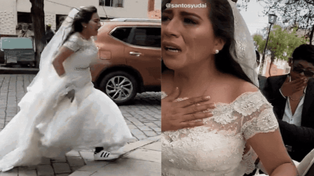 Giữa hôn lễ, cô dâu một mình chạy theo chiếc ô tô khóc thảm thiết
