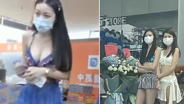 Cây xăng quảng cáo bằng các cô gái mặc váy siêu ngắn