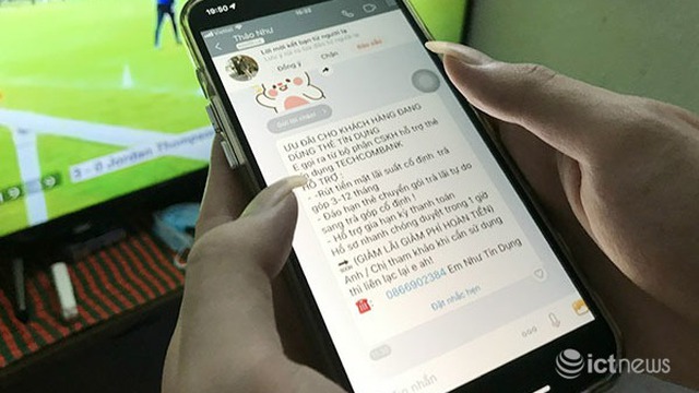 Mạo danh ngân hàng dụ người dùng rút tiền thẻ tín dụng lãi suất thấp để lừa đảo