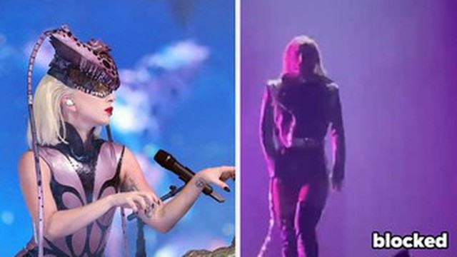 Clip hay: Phát hiện "thế lực kì bí" che chắn Lady Gaga khỏi đồ vật lạ bị ném lên sân khấu