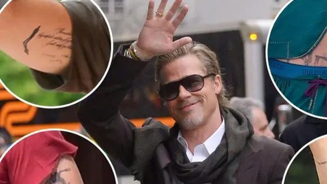 Nhiều hình xăm trên cơ thể Brad Pitt liên quan đến Angelina Jolie