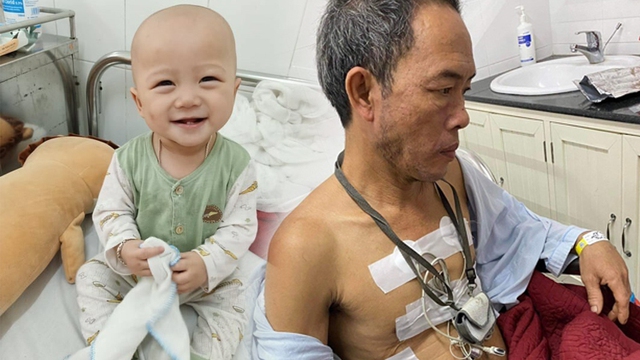 Cháu "ung thư kép", ông nội bị tai biến, gia đình kiệt quệ