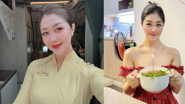 Nhan sắc tiếp viên trưởng của Vietnam Airlines có gia thế hoàng tộc, chỉ mất 8 năm để đổi màu đồng phục