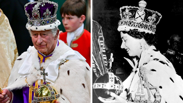 Chùm ảnh so sánh giữa lễ đăng quang của Nữ hoàng Elizabeth và Vua Charles