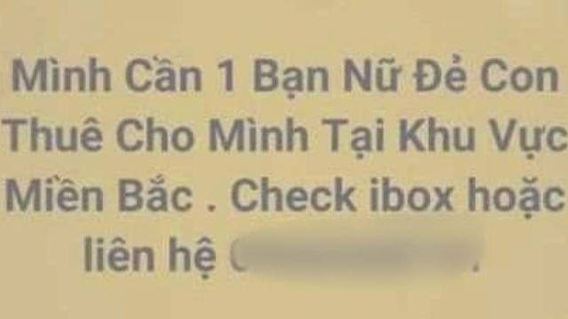 Nhận "đẻ thuê" bằng hình thức quan hệ trực tiếp, người phụ nữ tố bị "đối tác" quỵt tiền