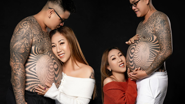 Hy sinh 6 múi, người đàn ông mang thai hộ vợ, bụng bầu 7 tháng to vượt mặt