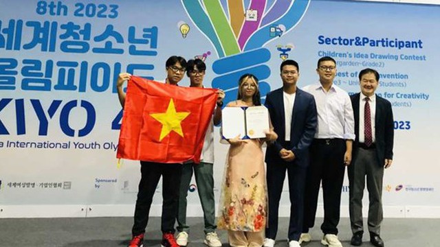 Nhóm học sinh Quảng Ninh đạt Huy chương Vàng tại Olympic khoa học quốc tế Hàn Quốc 2023