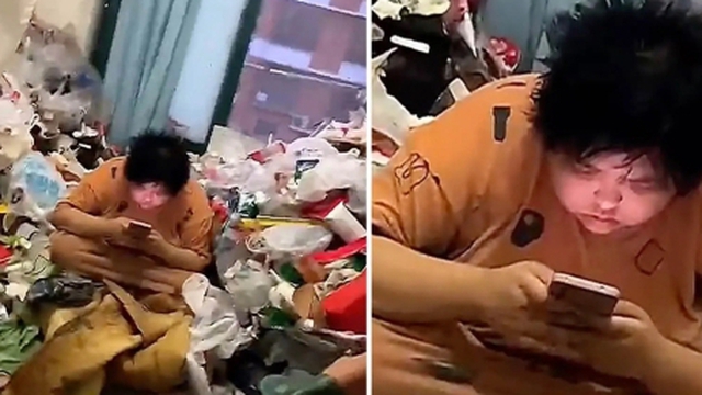 Cảnh sống 'ăn lông ở lỗ' của cô gái trong căn hộ thối hoắc, rác chất lên tận cửa sổ