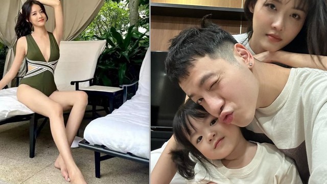 Á hậu chân dài 1,2m của showbiz Việt và chuyện tình hợp tan như phim với ông xã kém tuổi