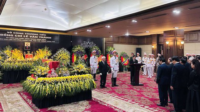 Tổ chức trọng thể Lễ truy điệu và tiễn đưa đồng chí Lê Văn Thành về nơi an nghỉ cuối cùng