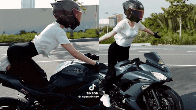 Ngọc Trinh gây phẫn nộ vì đăng clip thả tay lái, tạo dáng nguy hiểm khi điều khiển xe moto