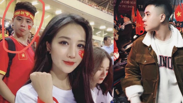 Anh chàng chụp ké trên sân Mỹ Đình bỗng nổi tiếng trên MXH nhờ vẻ ngoài điển trai