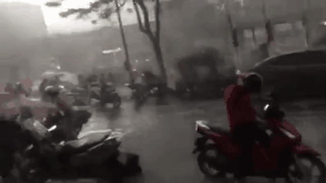 Mưa giông dữ dội từ cuối chiều ở Hà Nội, 1 nam thanh niên bị cây si đổ trúng tử vong
