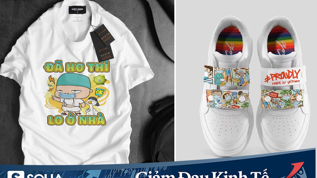 Đắt khách: Áo thun “hãy ở nhà”, giày “kể chuyện” toàn dân căng mình chống Covid-19