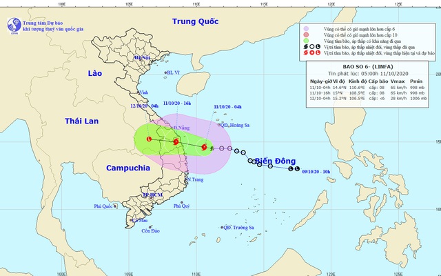 Bão số 6 tăng tốc, đổ bộ chiều nay