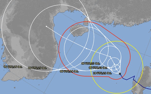 Dự báo thêm về hướng đi của bão số 8 (bão Saudel) sau khi vào biển Đông