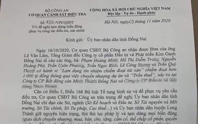 Công ty Kim Oanh Ðồng Nai bị lừa (?!)