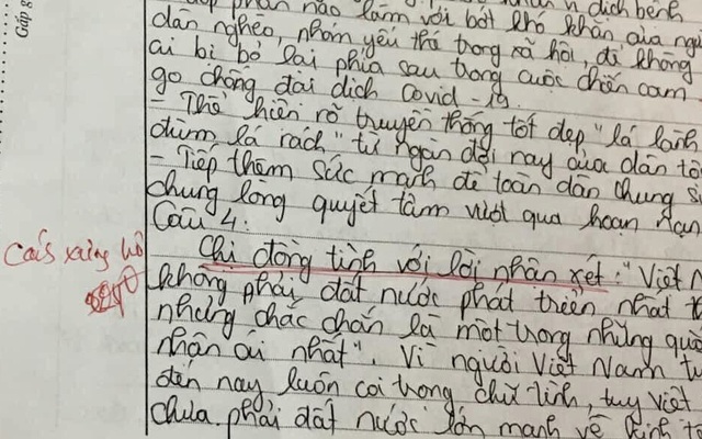 Bài thi với màn hỏi - đáp độc nhất vô nhị của nữ sinh Hà Nội: Dòng chữ gạch chân đỏ hút nghìn like