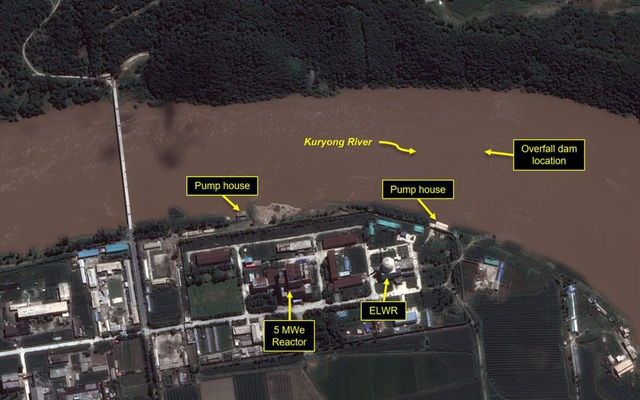 Ảnh vệ tinh: Lũ lụt nghiêm trọng đe dọa cơ sở hạt nhân Triều Tiên