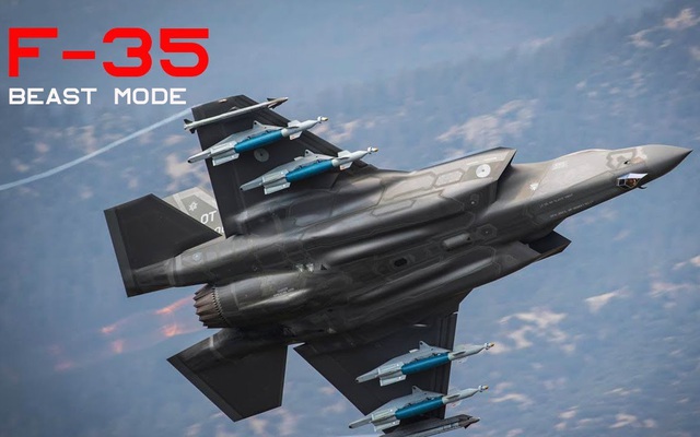 Hé lộ hình ảnh tiêm kích F-35A vận hành ‘chế độ quái thú’