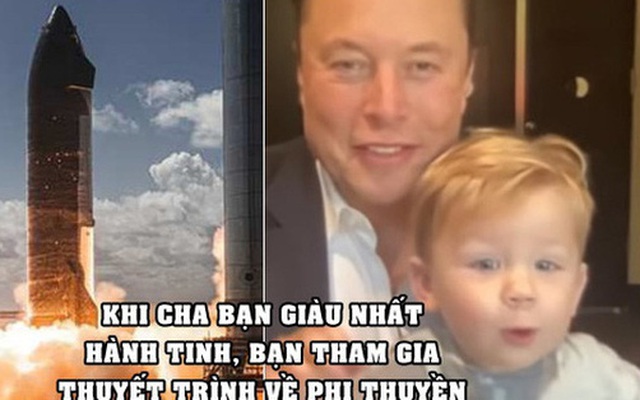 Con trai 18 tháng tuổi của Elon Musk gây sốt khi họp trực tuyến cùng cha, thuyết trình về phi thuyền