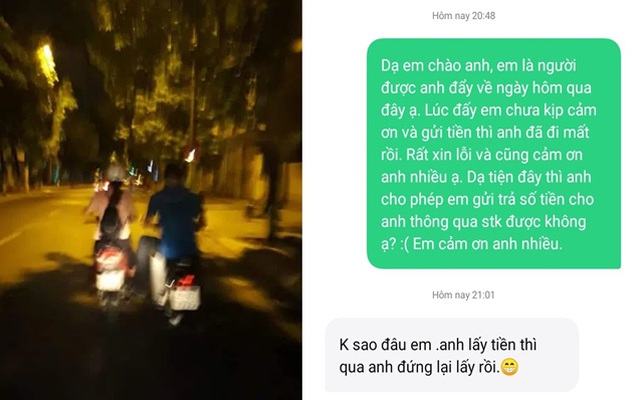 12h đêm, xe chết máy phải gọi Grab đẩy về, cô gái bất ngờ vì hành xử kì lạ của tài xế