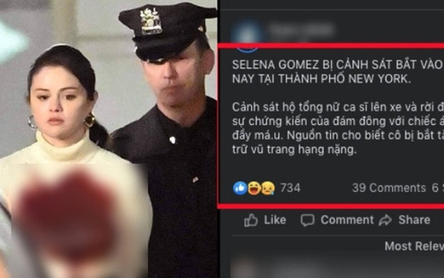 Facebook rầm rộ hình ảnh Selena Gomez bị bắt khẩn cấp với trang phục đầy máu, sự thật đằng sau gây phẫn nộ đỉnh điểm