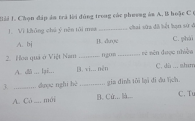 Bài thi năng lực tiếng Việt ở Nhật đọc mà sang chấn vì toàn ngữ pháp khó, đến người Việt cũng xin bó tay