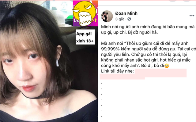 Lợi dụng chuyện đang hot, cô gái có 12 mối tình bất chấp đăng link quảng cáo app sex trên trang cá nhân