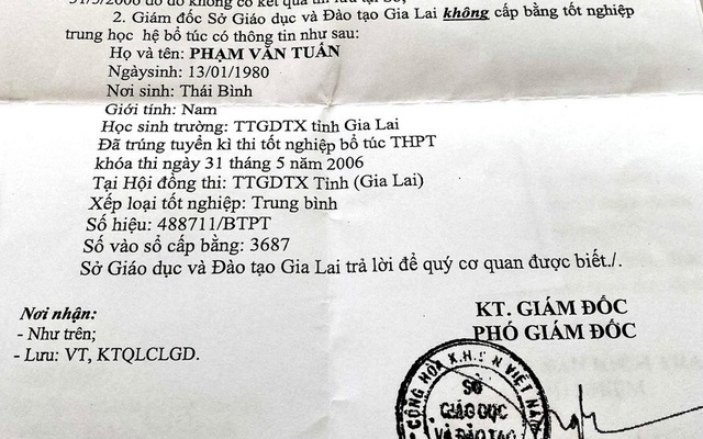 Tin mới vụ Chỉ huy trưởng quân sự xã dùng bằng giả để thăng tiến