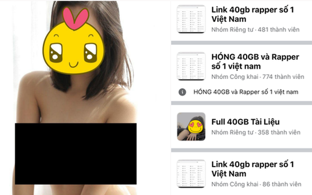 Đáng lên án: Hàng loạt group share kho ảnh nóng 40GB mọc lên như nấm, 'rapper số 1 Việt Nam' chễm chệ ngay tên group