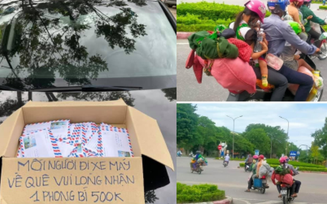 Xót xa cảnh người dân vạ vật chạy xe máy vượt hàng ngàn km về Nghệ An tránh dịch và những tấm phong bì nghĩa tình khiến nhiều người ấm lòng