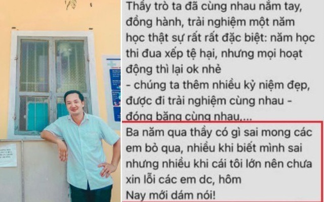 Xúc động tin nhắn thầy giáo gửi đám trò lớp 12 'lười học': 'Ba năm qua thầy có gì sai mong các em bỏ qua'