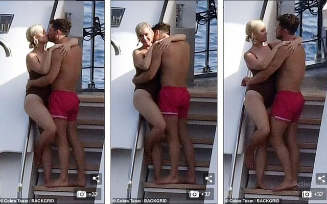 Katy Perry bị chụp trộm ôm hôn đắm đuối tài tử ‘Chúa nhẫn’ trên du thuyền