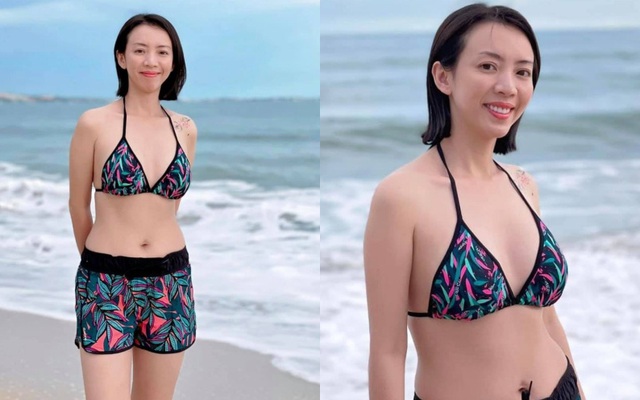 Diễn viên hài Thu Trang đăng ảnh mặc bikini, cười hạnh phúc bên ông xã Tiến Luật