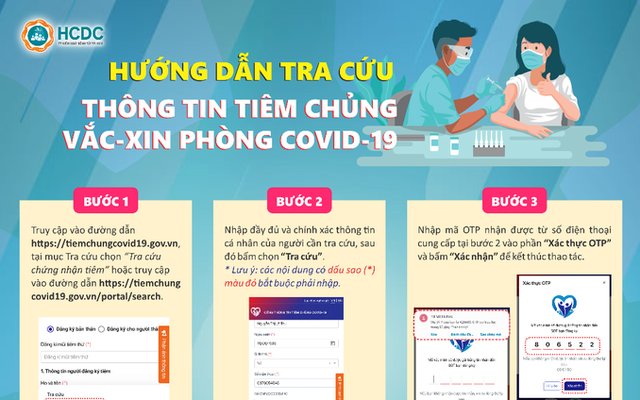 Cách tra cứu thông tin tiêm chủng vắc-xin phòng Covid-19 do HCDC hướng dẫn