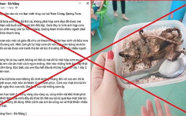 Quảng Nam làm việc với chủ fanpage đăng tin học sinh ăn cơm với thịt chuột